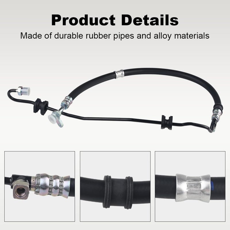 WMPHE Power Steering Pressure Hose Assembly Compatible with Honda CRV CR-V 2.4L 2007 2008 2009 2010 2011, Replacement for 53713SWAA03, 53713SWAA02, 3401230 - Image 3